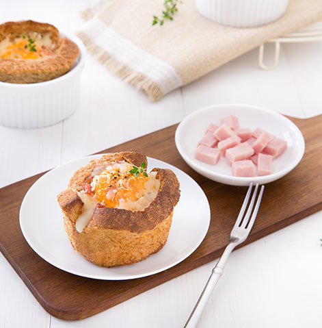 Ovos em tacinhas de pão de forma